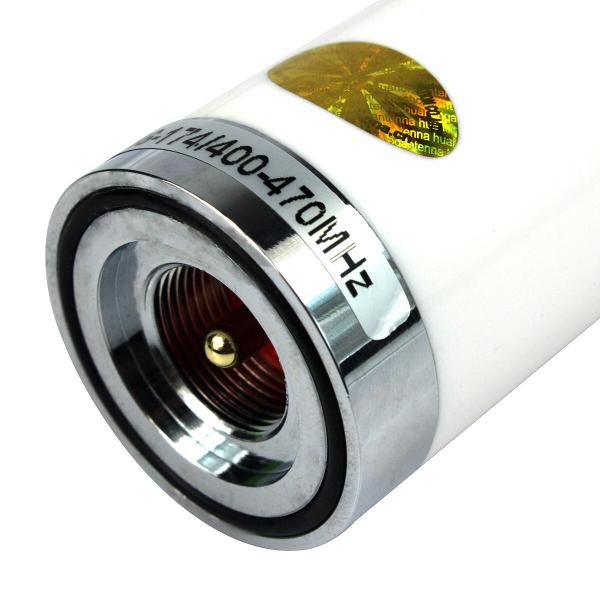 Weiße Dualband-Autoradio-Stummelantenne VHF/UHF PL259-M